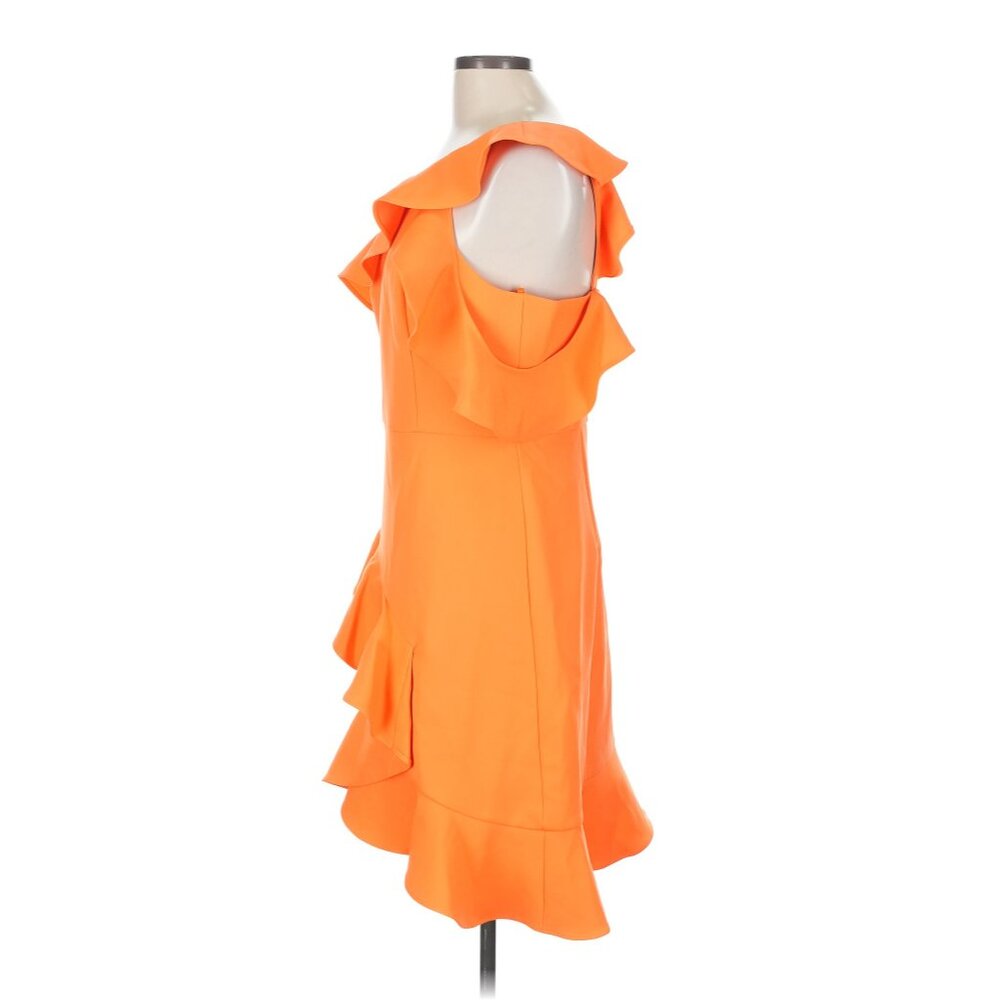 BCBGMaxAzria One Shoulder Ruffle Cocktail Dress - Picture 4 of 12